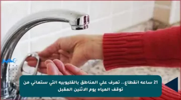 21 ساعة انقطاع.. تعرف على المناطق بالقليوبية التي ستعاني من توقف المياه يوم الإثنين المقبل